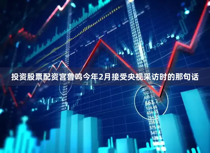 投资股票配资宫鲁鸣今年2月接受央视采访时的那句话
