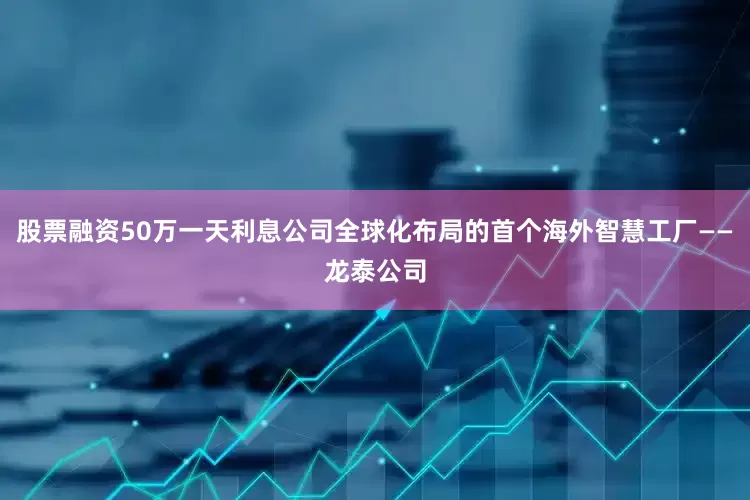 股票融资50万一天利息公司全球化布局的首个海外智慧工厂——龙泰公司
