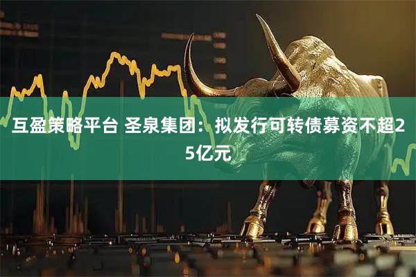 互盈策略平台 圣泉集团：拟发行可转债募资不超25亿元