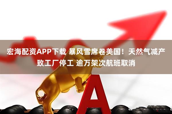 宏海配资APP下载 暴风雪席卷美国！天然气减产致工厂停工 逾万架次航班取消